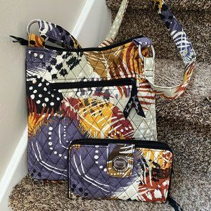 Vera Bradley Large Hipster Purse & Lock Wallet